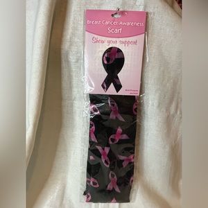 Black Breast Cancer Awareness Scarf
